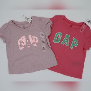 NWT Kids GAP Girls 2T Graphic Tees – Pink & Light Pink
